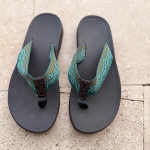 Chaco teal flip flops